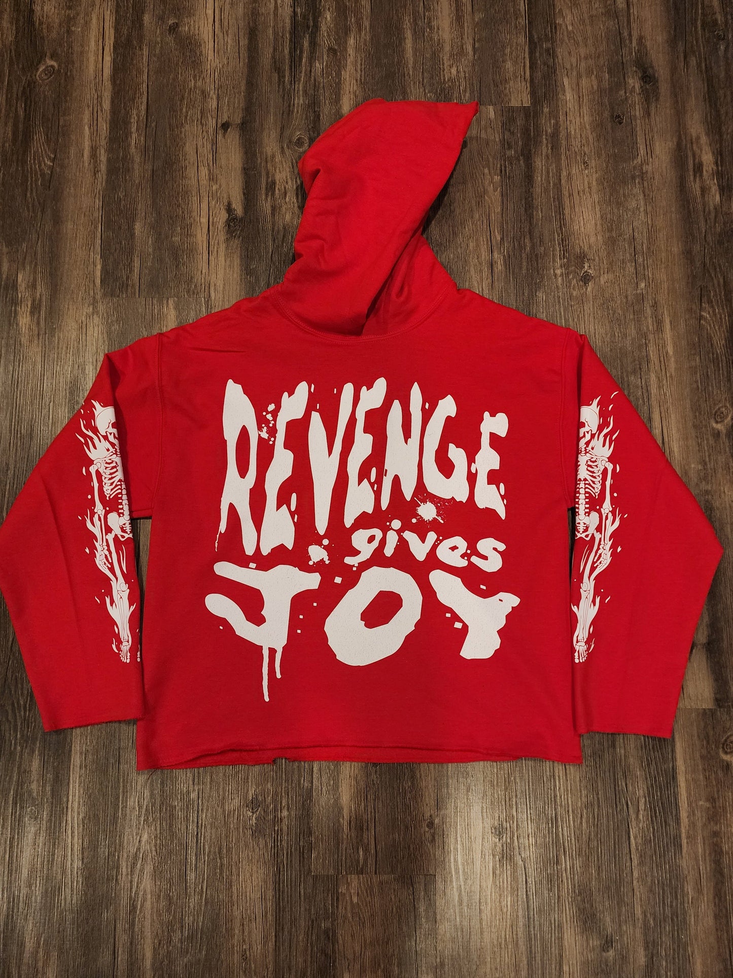 KIDS REVENGE GIVES JOY CROP HOODIE