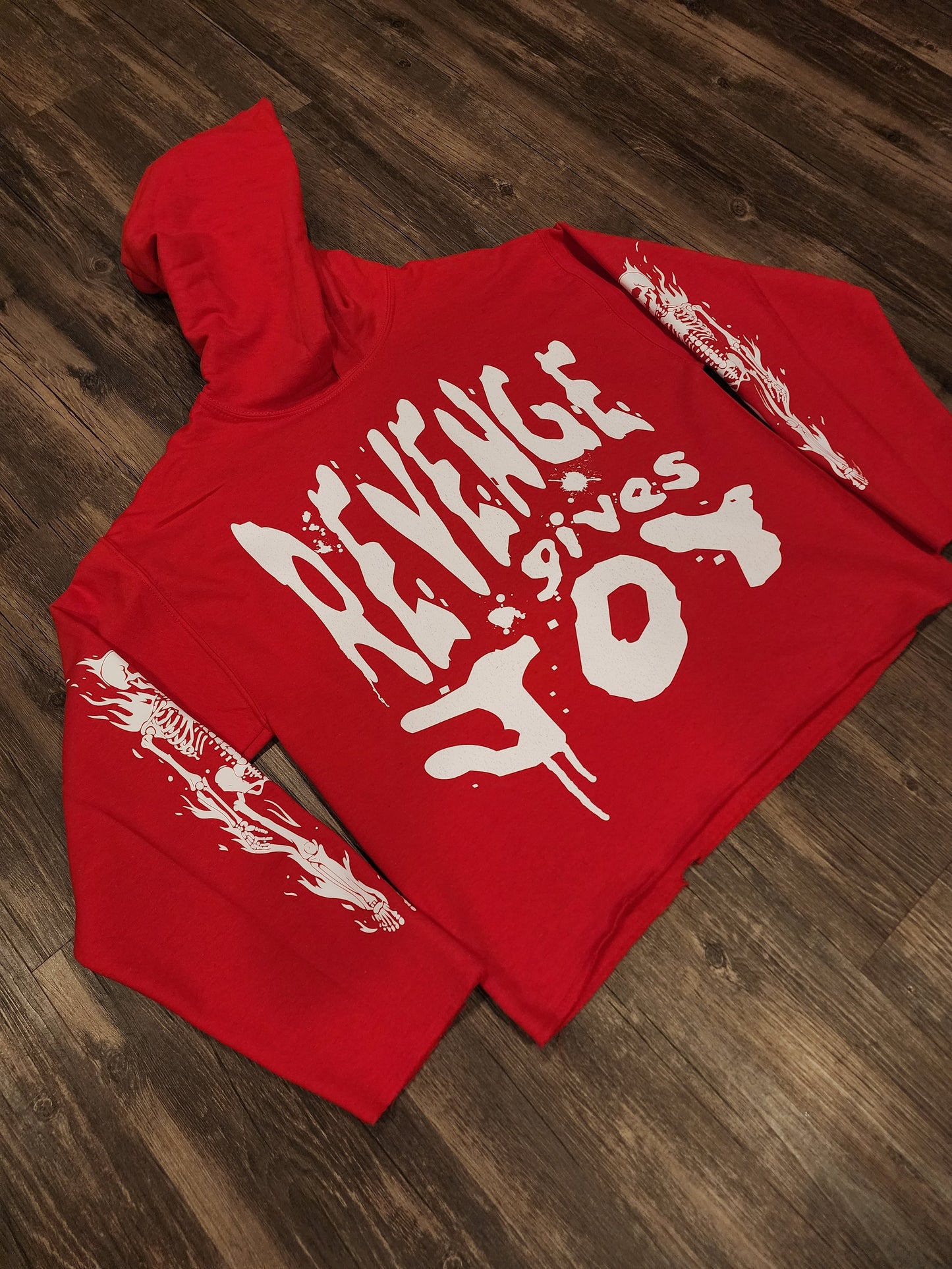 KIDS REVENGE GIVES JOY CROP HOODIE