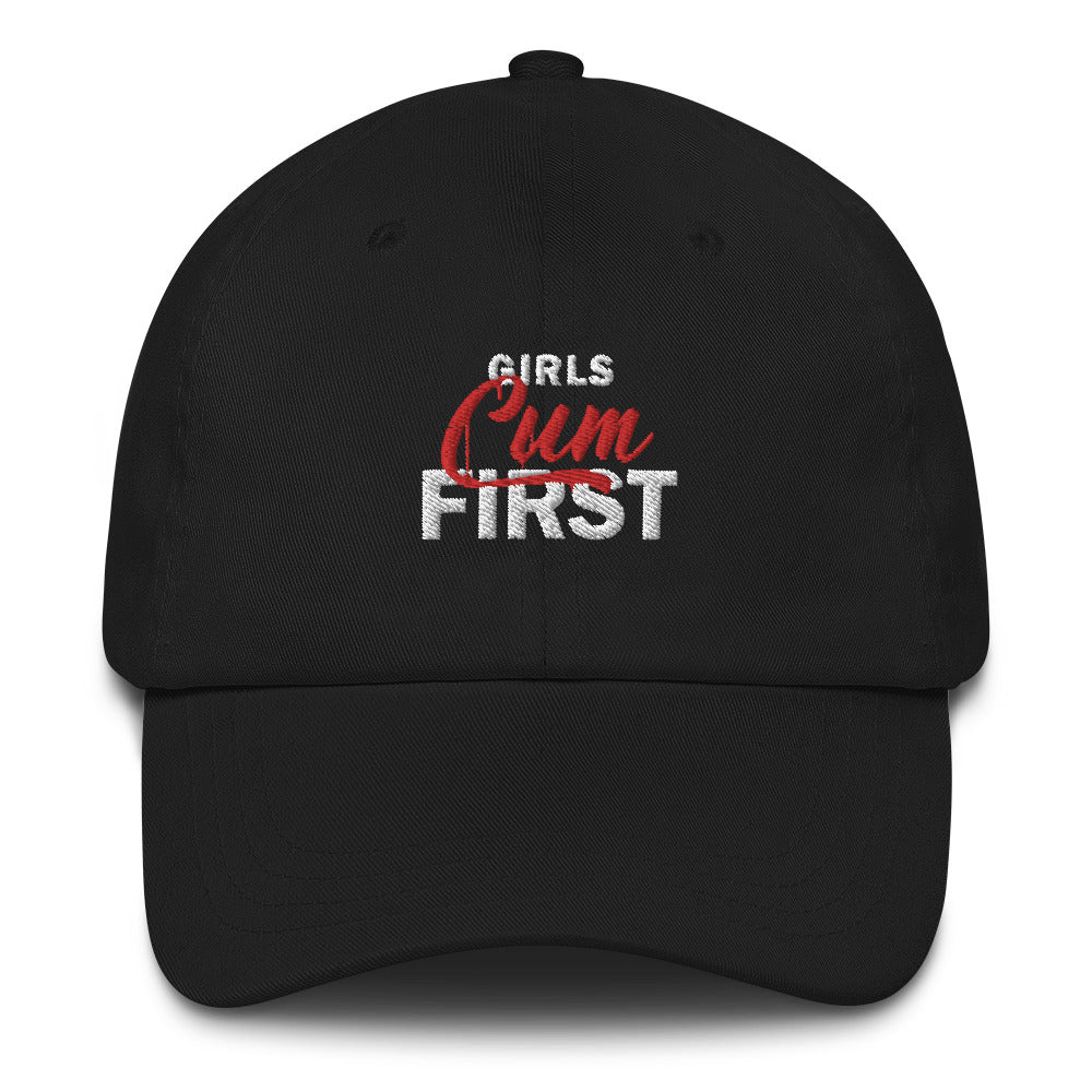 GIRLS CUM FIRST Dad Hat