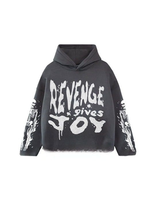 REVENGE GIVES JOY CROP HOODIE