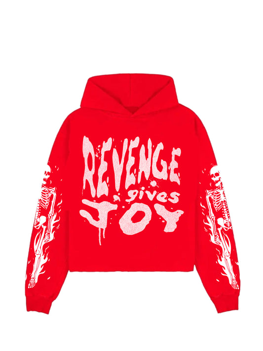 KIDS REVENGE GIVES JOY CROP HOODIE