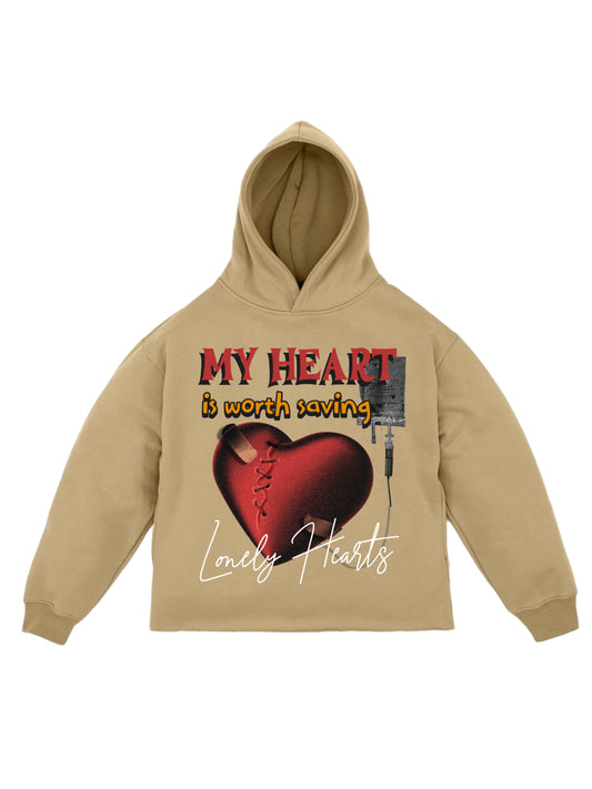 KIDS MY HEART IS WORTH SAVING CROP HOODIE