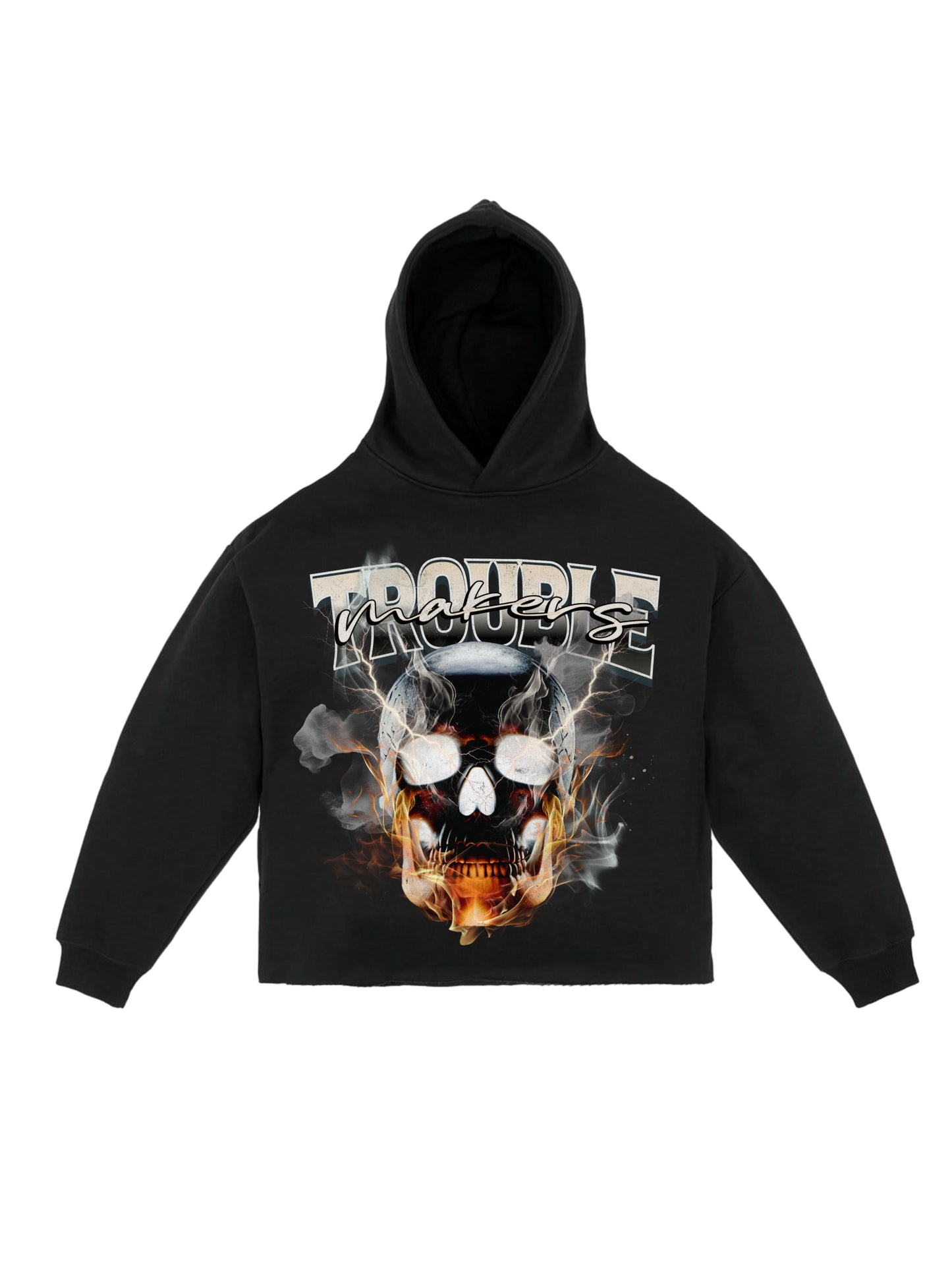 TROUBLE MAKERS CROP HOODIE