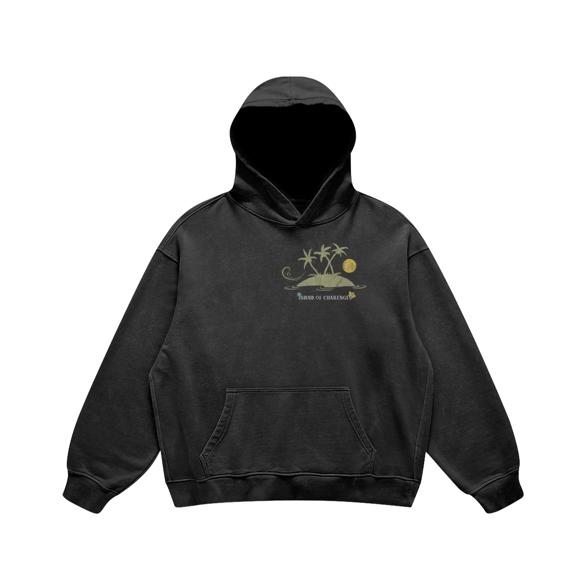 HELLS ISLAND SUPER HEAVYWEIGHT OVERSIZED RETRO HOODIE