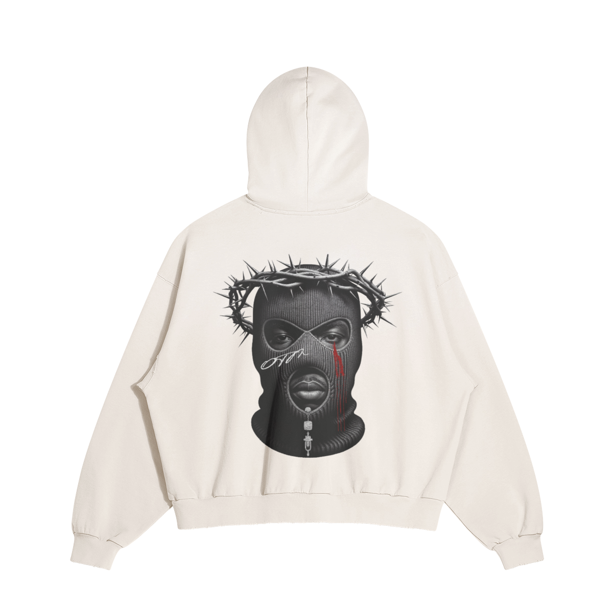 HOLY TRBL MKRS DISTRESSED HOODIE