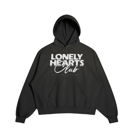 LONELY HEARTS CLUB DISTRESSED HOODIE