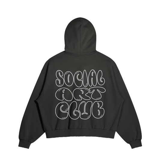 BUBBLE SOCIAL ART CLUB DISTRESSED HOODIE