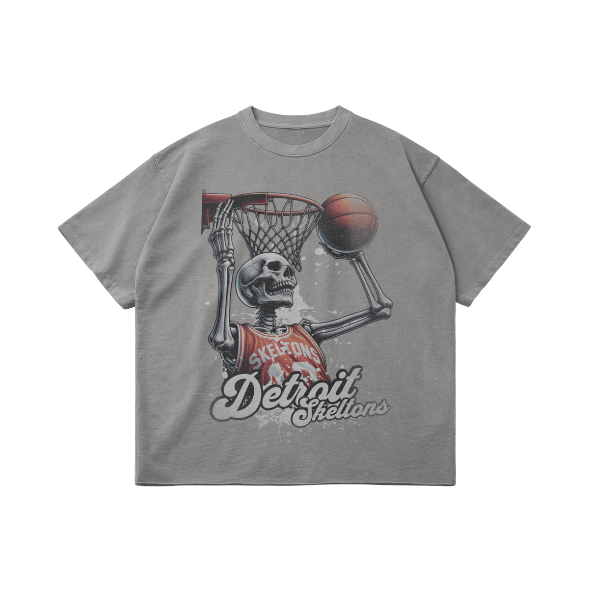 DETROIT SKELTONS FADED BOXY TEE