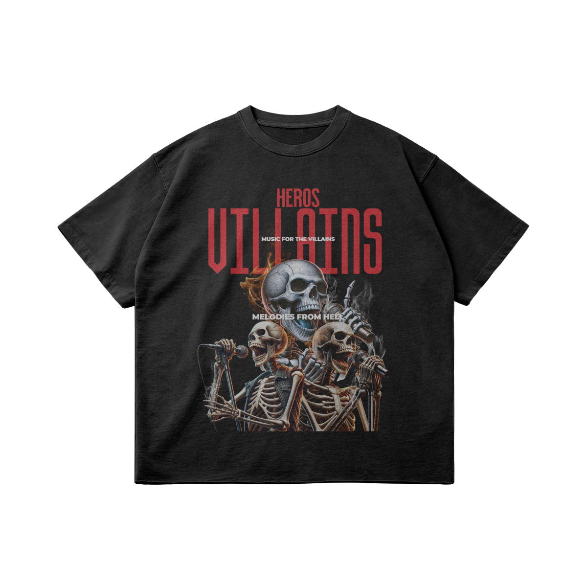 MUSIC FOR VILLAINS FADED BOXY TEE