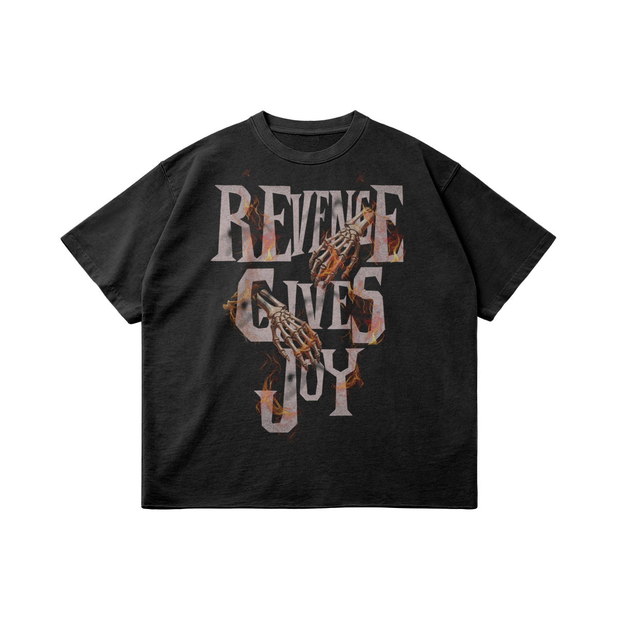 REVENGE GIVES JOY FADED BOXY TEE