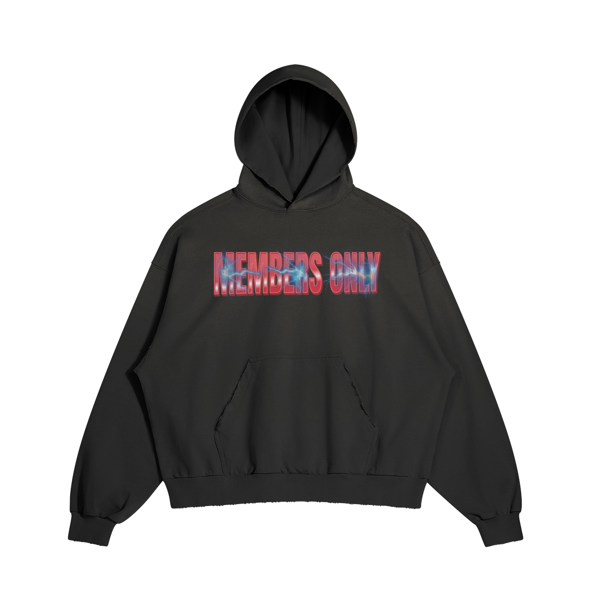 ART DEPT. SOCIAL ART CLUB DISTRESSED BOXY HOODIE