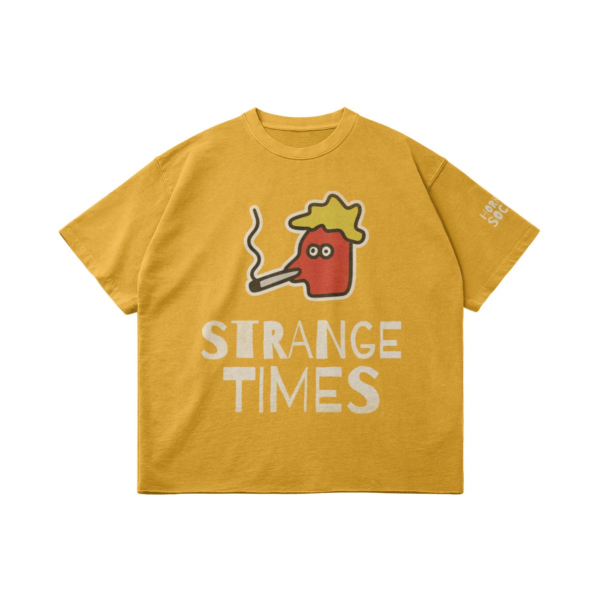 STRANGE TIMES FADED BOXY TEE