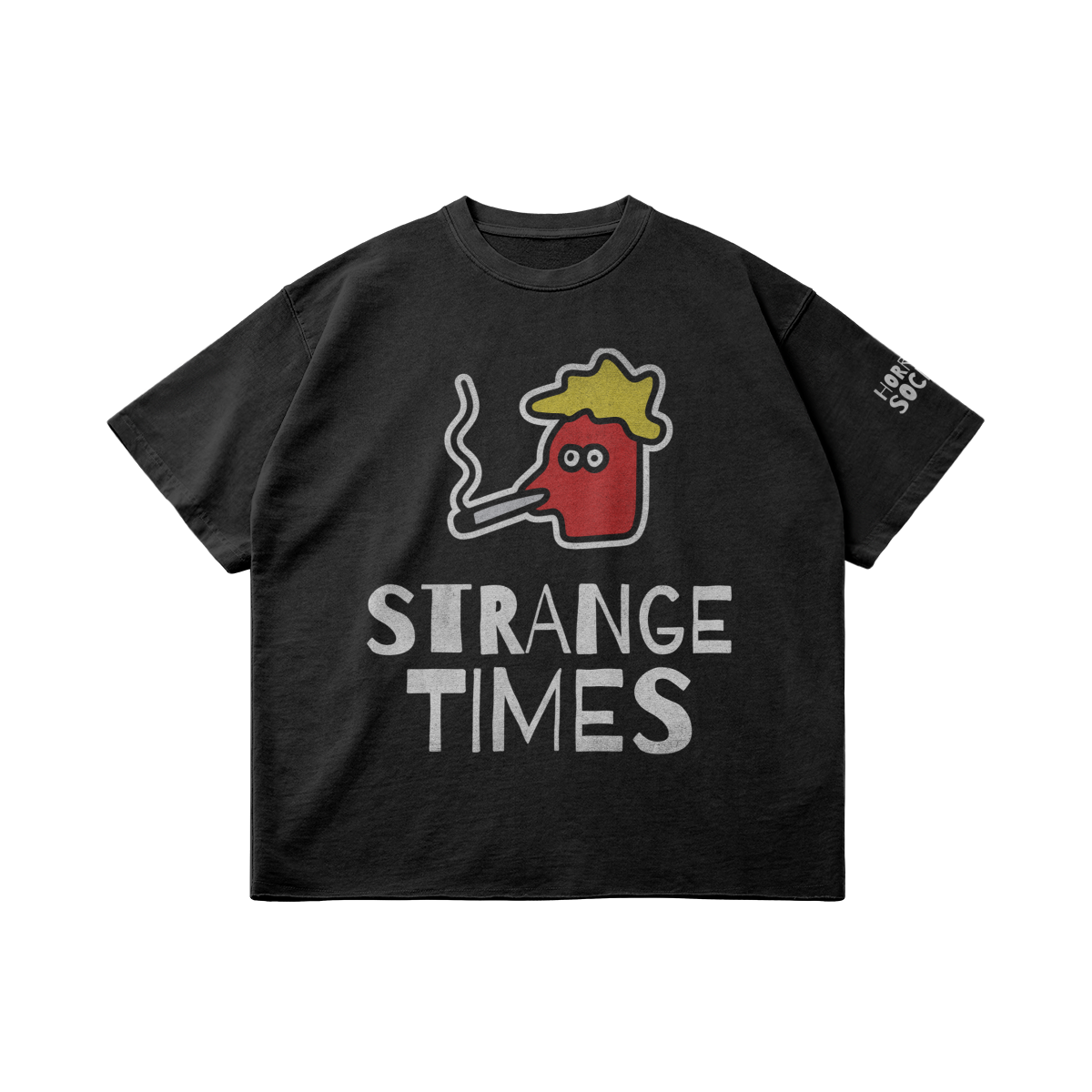 STRANGE TIMES FADED BOXY TEE