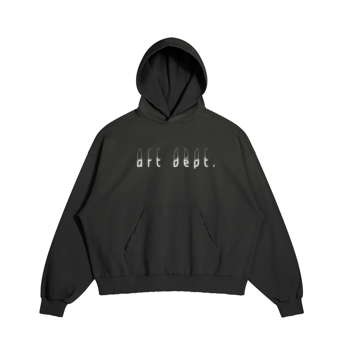 ART DEPT. SOCIAL ART CLUB DISTRESSED BOXY HOODIE