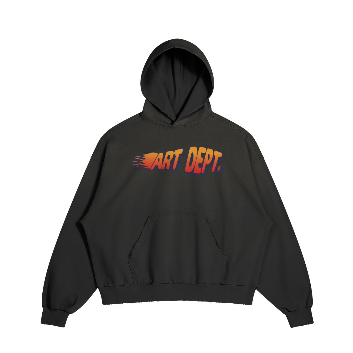 ART DEPT. SOCIAL ART CLUB DISTRESSED BOXY HOODIE